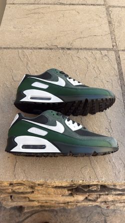 New Nike air max 90 black spruce green white shoes Men’s 12