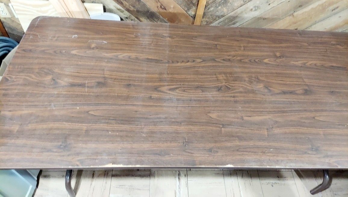 Folding 6' Banquet Event Table - Sturdy Wood Laminate