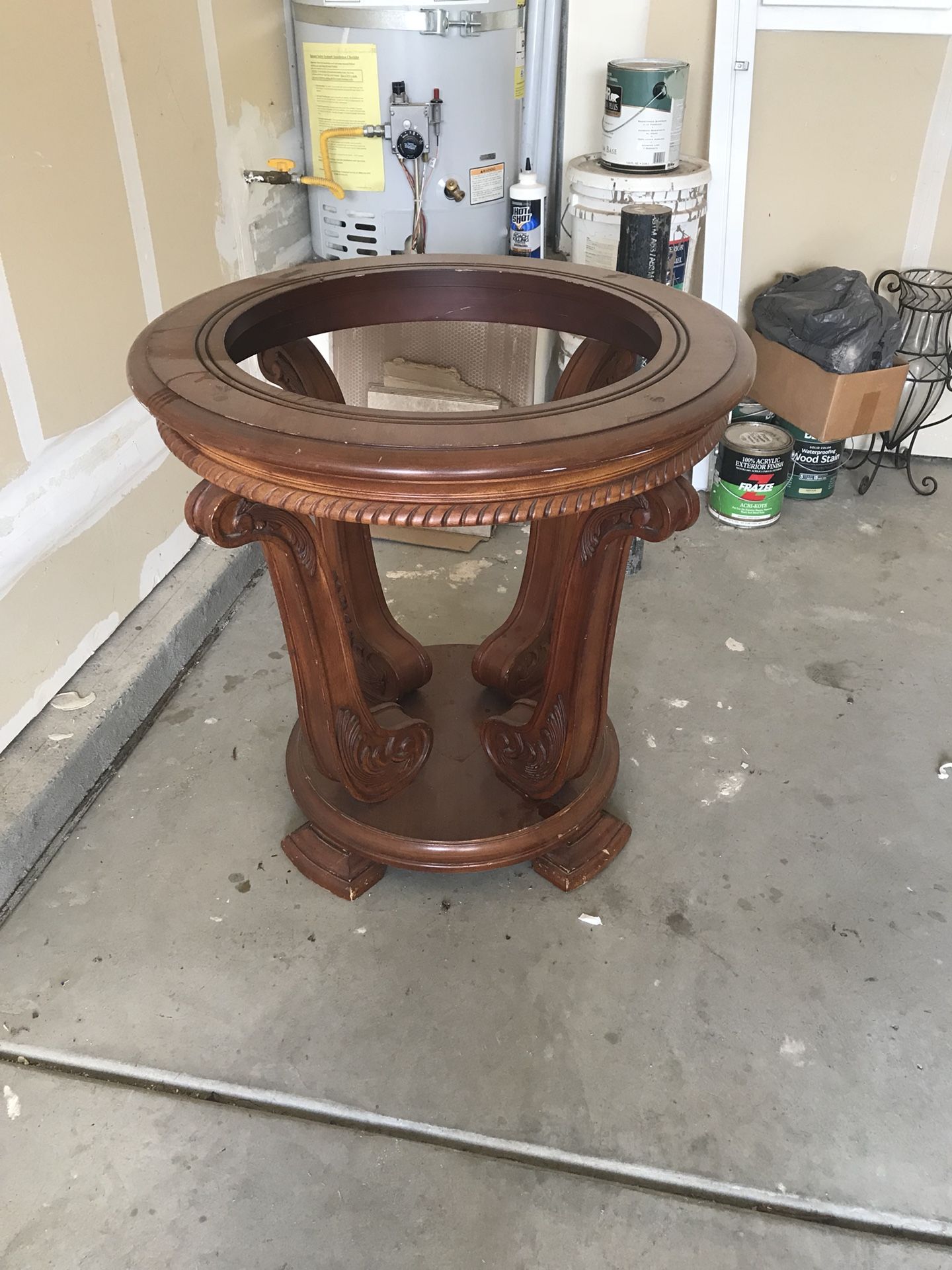 Wooden table base