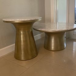 West Elm Marble Pedestal Tables