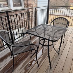 Outdoor metal patio set