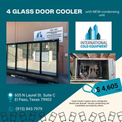 4 Glass Door Refrigerator 