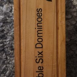 Double Six Dominoes In Wooden Box ( Puerto Rico)