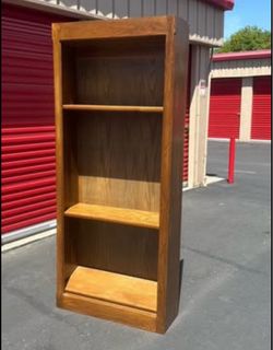 Tall Wooden Bookcase with 4 Shelves