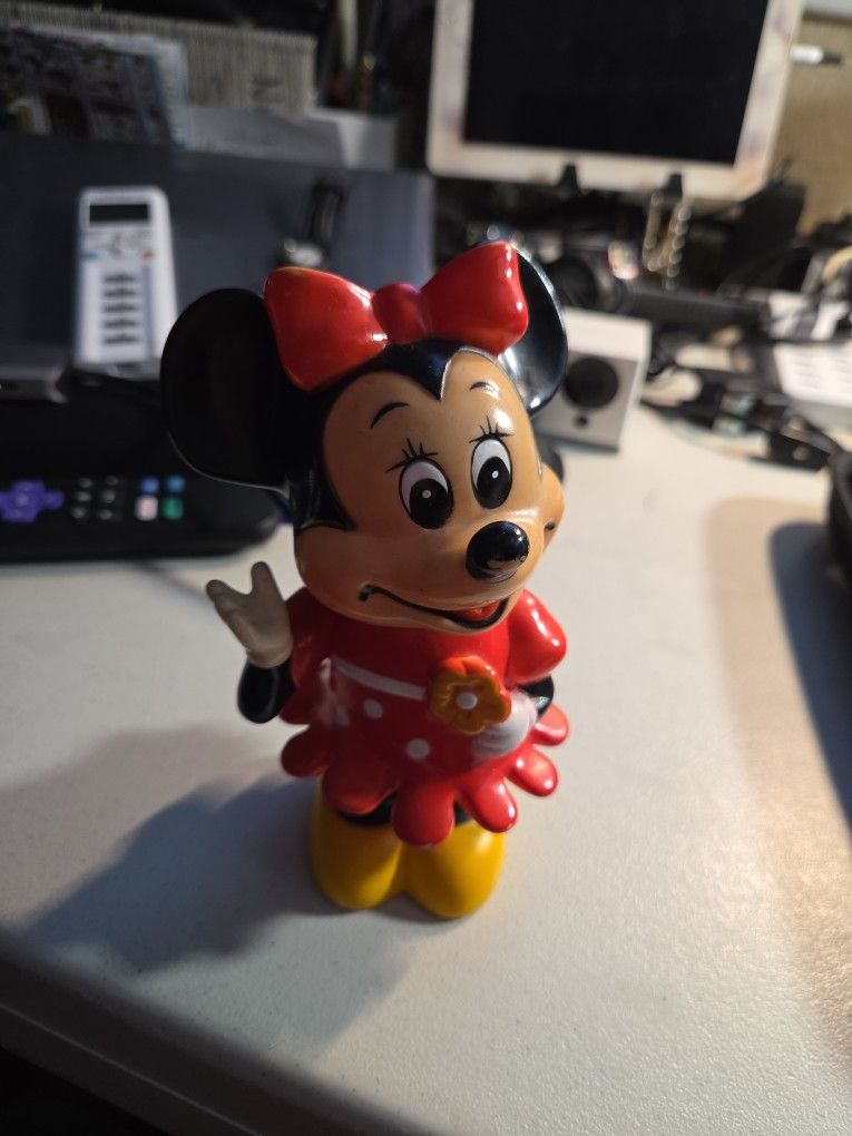 Vintage 1970s Walt Disney Productions - Minnie Mouse Plastic Bank