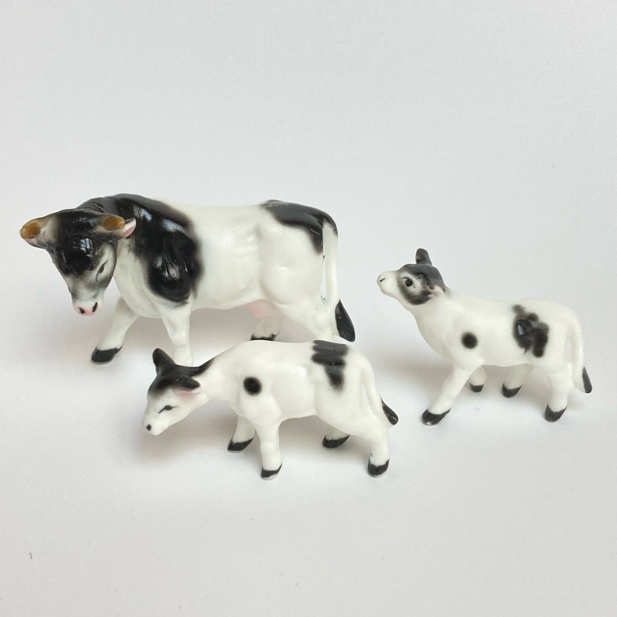 Vintage Miniature Bone China Cow/Calf Figurines