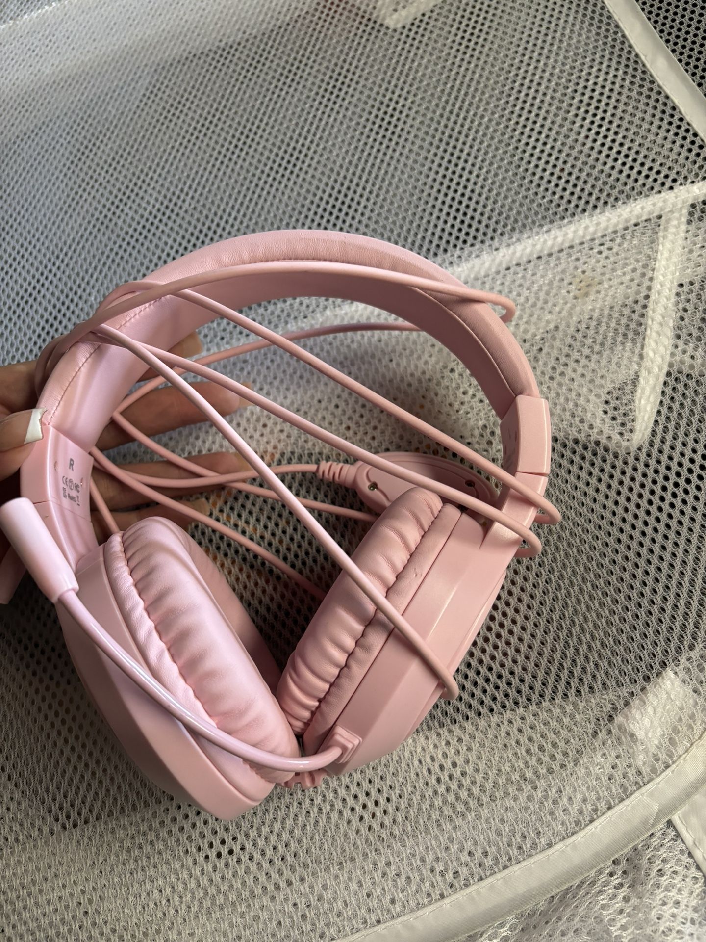 Pink Headphones With Mic