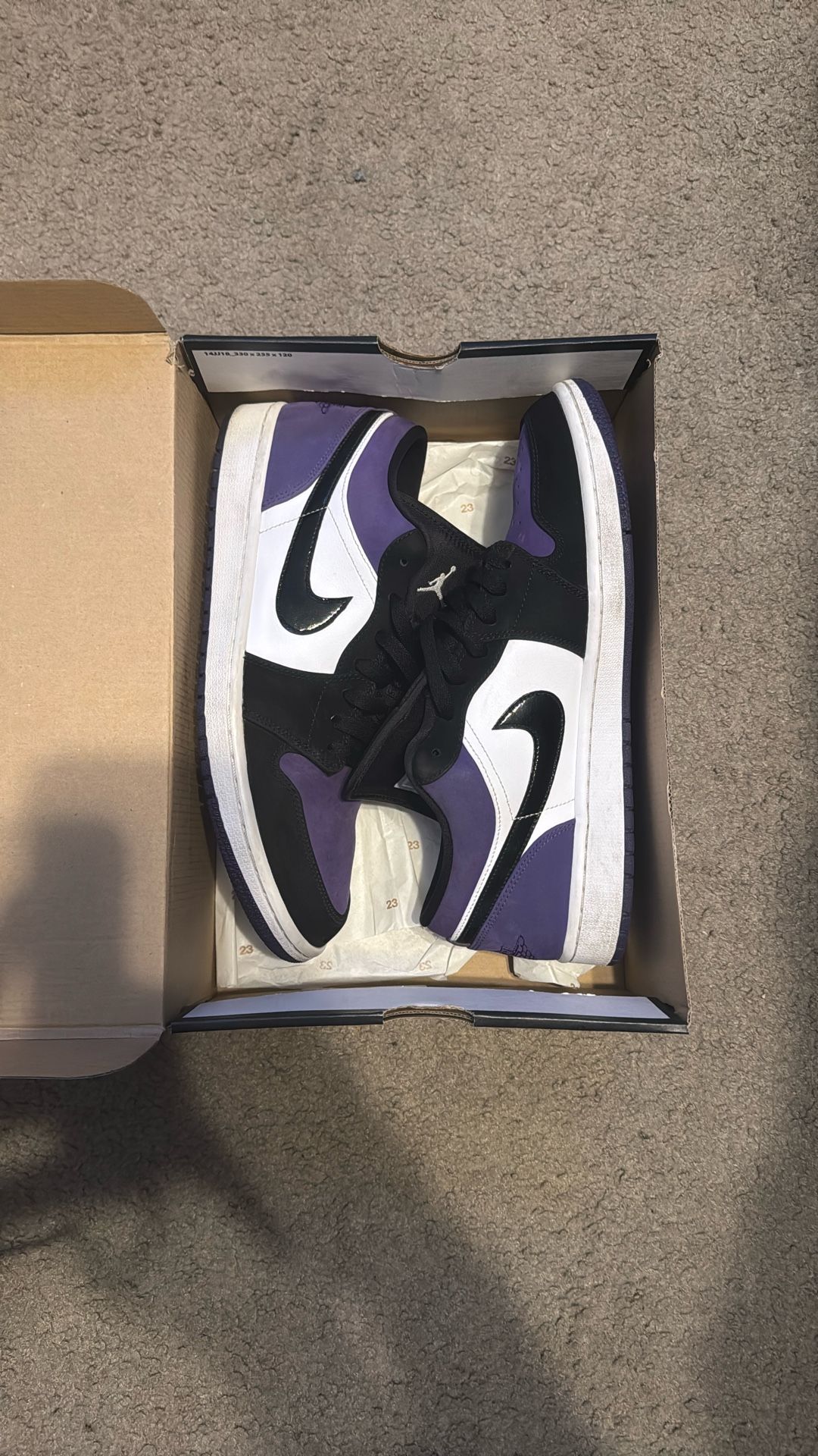 Jordan 1 Low Court Purple