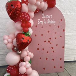 Strawberry Balloon Garland 