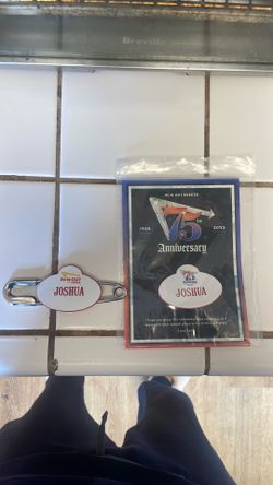 In and out 75th Name Tag