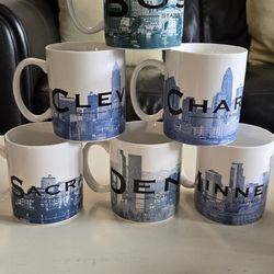 $20 Ea Starbucks Skyline Series One, Boston, Cleveland, Charlotte, Sacramento, Denver, Minneapolis