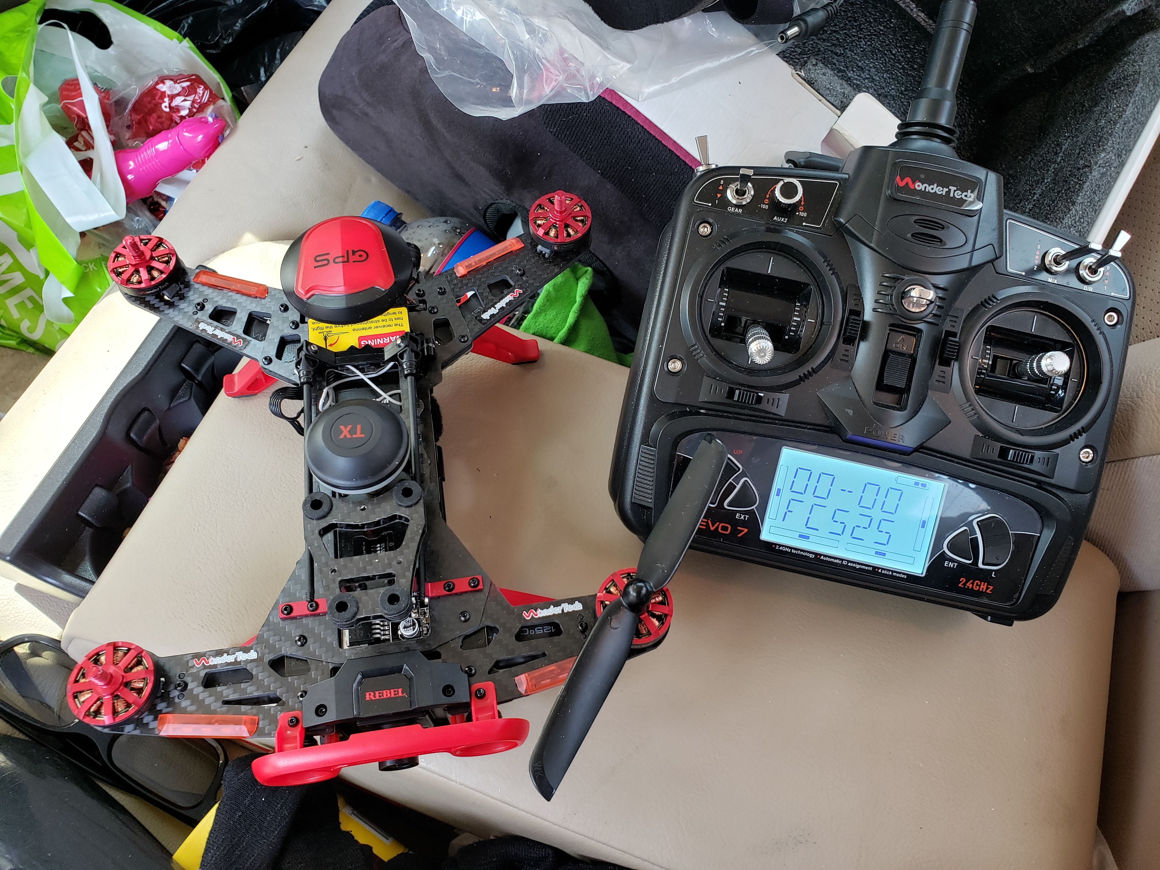 WonderTech Racing 'REBEL' Drone+Flysight Goggles~OPEN BOX NEW