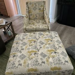 Arm Chair And Ottoman 