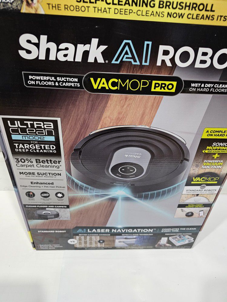 Shark  AI VACMOP 2-in-1 Robot Vacuum cleaner and Mop with Self-Cleaning Brushroll