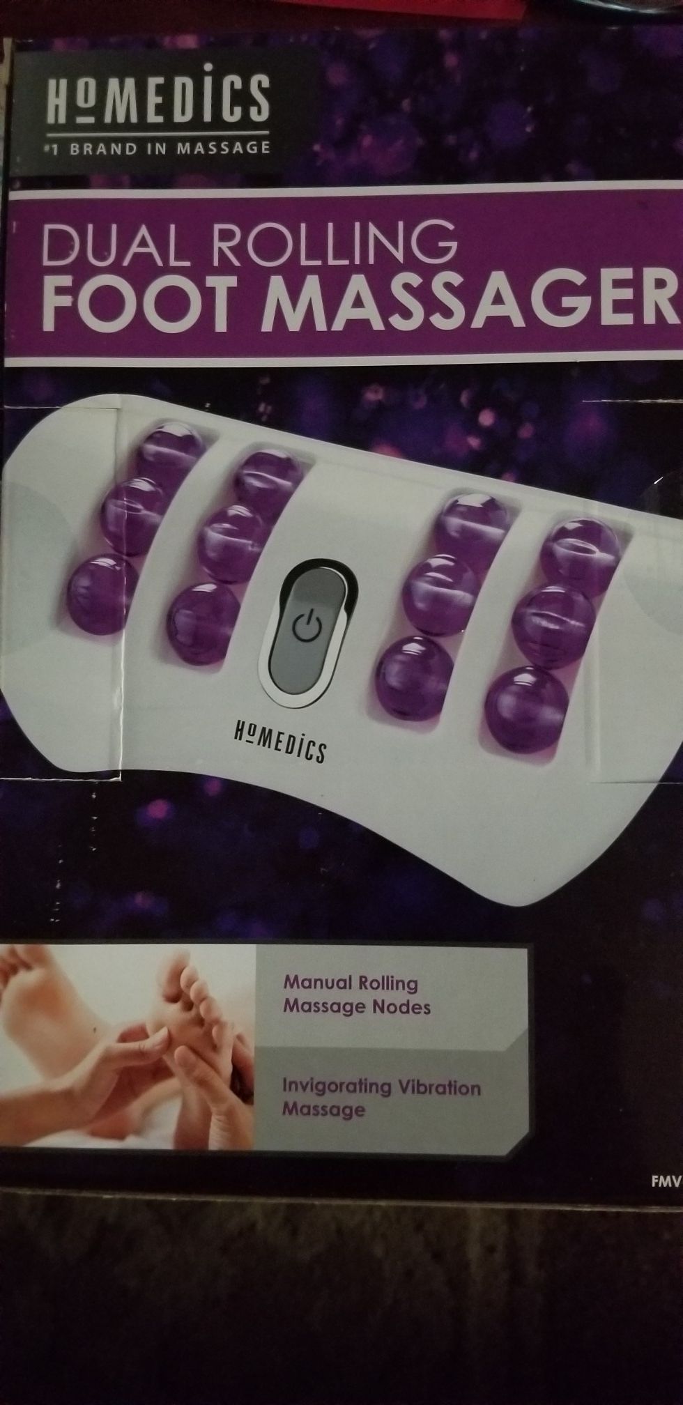 Working From Home/Office: lightweight portable dual heat and rolling foot massager
