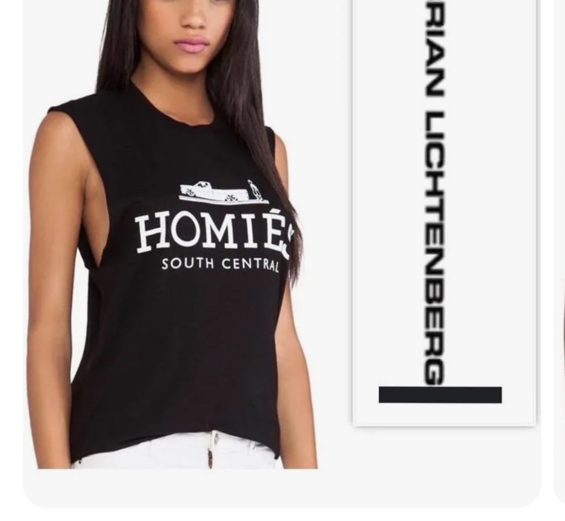 BRIAN LICHTENBERG Black White Homies Tank Top Size XS Retail