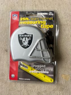 Vintage Oakland Raiders Team Helmet 25 Ft Measuring Tape NFL Collectible NEW NOSVintage