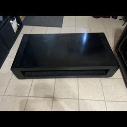 Glass top coffee table