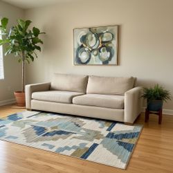 Restoration Hardware Beige Linen Couch 🛻 Delivery Available🛻