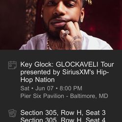 2 Ticlets For key Glock!!