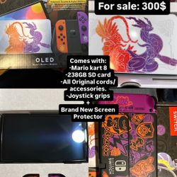 Nintendo Oled Switch Pokemon Scarlet And Violet Edition For Sale 