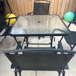 Patio table with chairs
