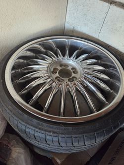 20" Chrome Rims with Tires – Set of 4