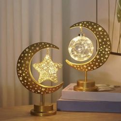 Moon & Star LED Table Lamps – Cozy Warm Light | Perfect Christmas Gift & Home Decor