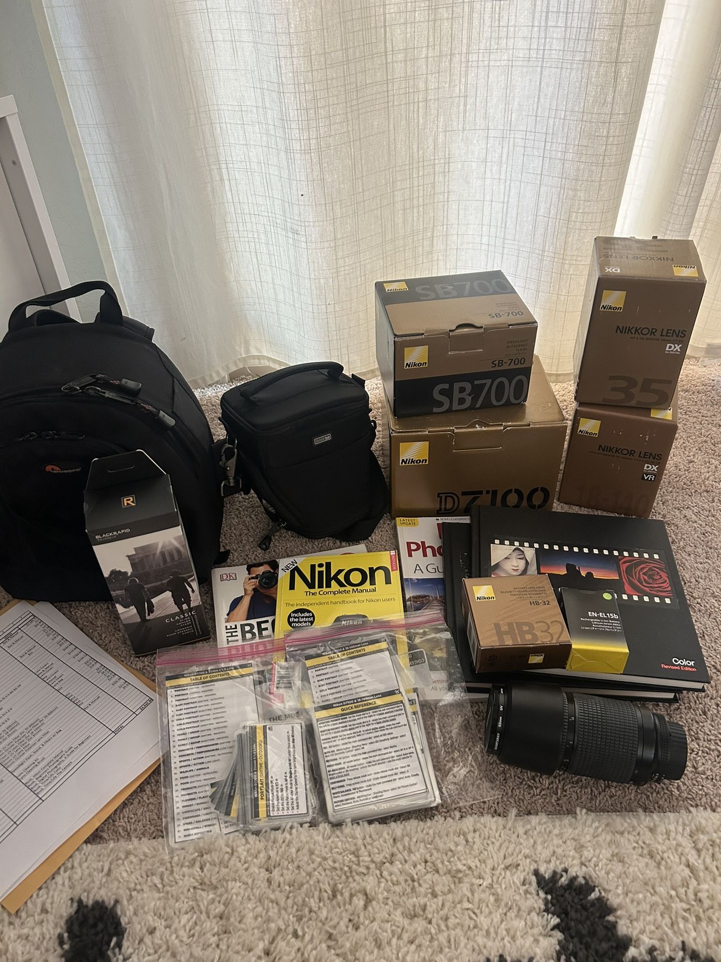 Nikon D7100 35mm DX Camera And Accessories