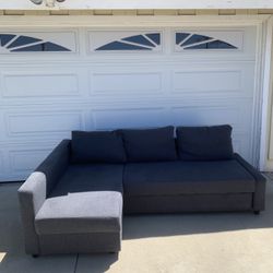 Free delivery - IKEA FRIHETEN Sleeper sectional w/storage Dark Gray