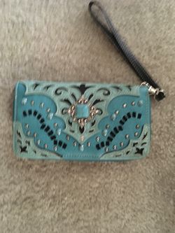 Turquoise wristlet