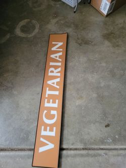 Vegetarian Sign (Plastic)