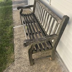 vintage smith and hawken teak bench
