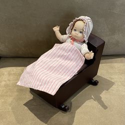 American Girl Doll Baby Polly and Cradle