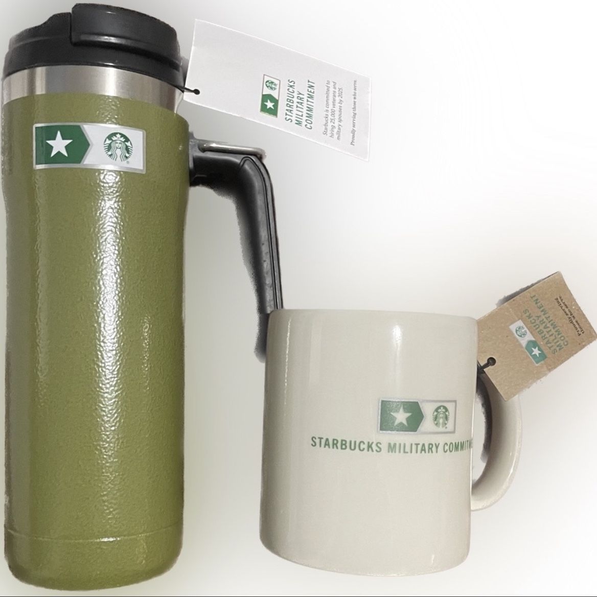 Starbucks & Stanley Military Thermos+Starbucks Military Commitment Mug  Bundle for Sale in Staten Island, NY - OfferUp