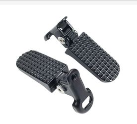 Frinovalt 1 Pair of Bike Foot Pegs, Non-Slip Bike Pegs Aluminium Foldable Bicycle Footrests for E-Bike, Mountain Bike, Folding Bicycle