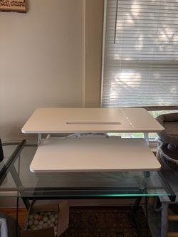 $90 White Standing Desk Converter