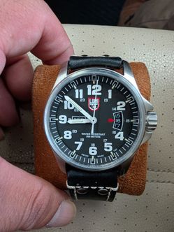 Luminox Field Watch Black Leather Strap