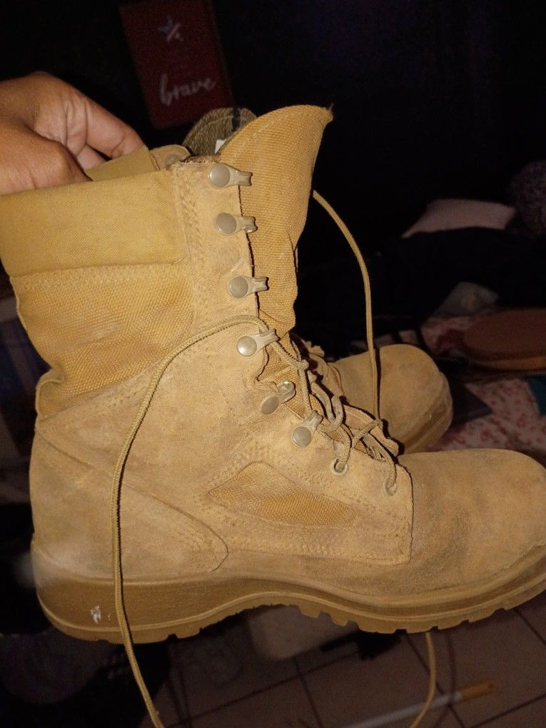 Military Boots And Bag