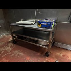 Stainless Steel Cart With Wheels