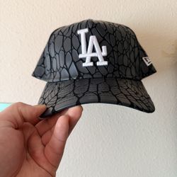 La Dodgers Croc Skin Black SnapBack 