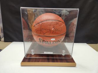 Celtics Larry Bird Signed, PSA-Certified Basketball In Premium Display Case