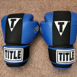 TITLE BOXING GEL WORLD BAG GLOVES, LIKE NEW CONDITION