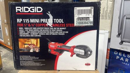 RIDGID RP 115 Mini Press Tool Kit – 12V – ProPress Jaws 