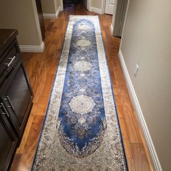 Authentic TURKISH SILK HAND KNOTTED RUNNER