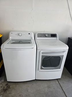 LG Topload and electric dryer set