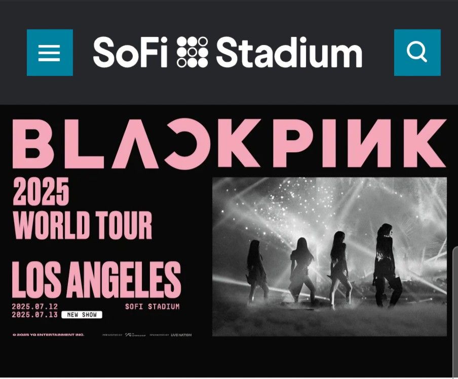 Blackpink Concert Tickets (4 Seated Together)