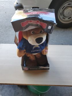 LA Charges Animated Santa Christmas Bear NFL Original