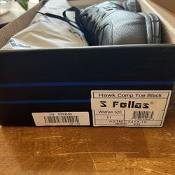 Fellas, Steel Toe, Tennis Shoes, Slip Resistan, New In Box! Size (9 Men’s, 11 Women)