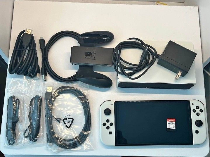 Nintendo switch oled with super smash bros ultimate